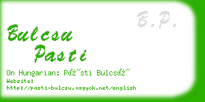 bulcsu pasti business card